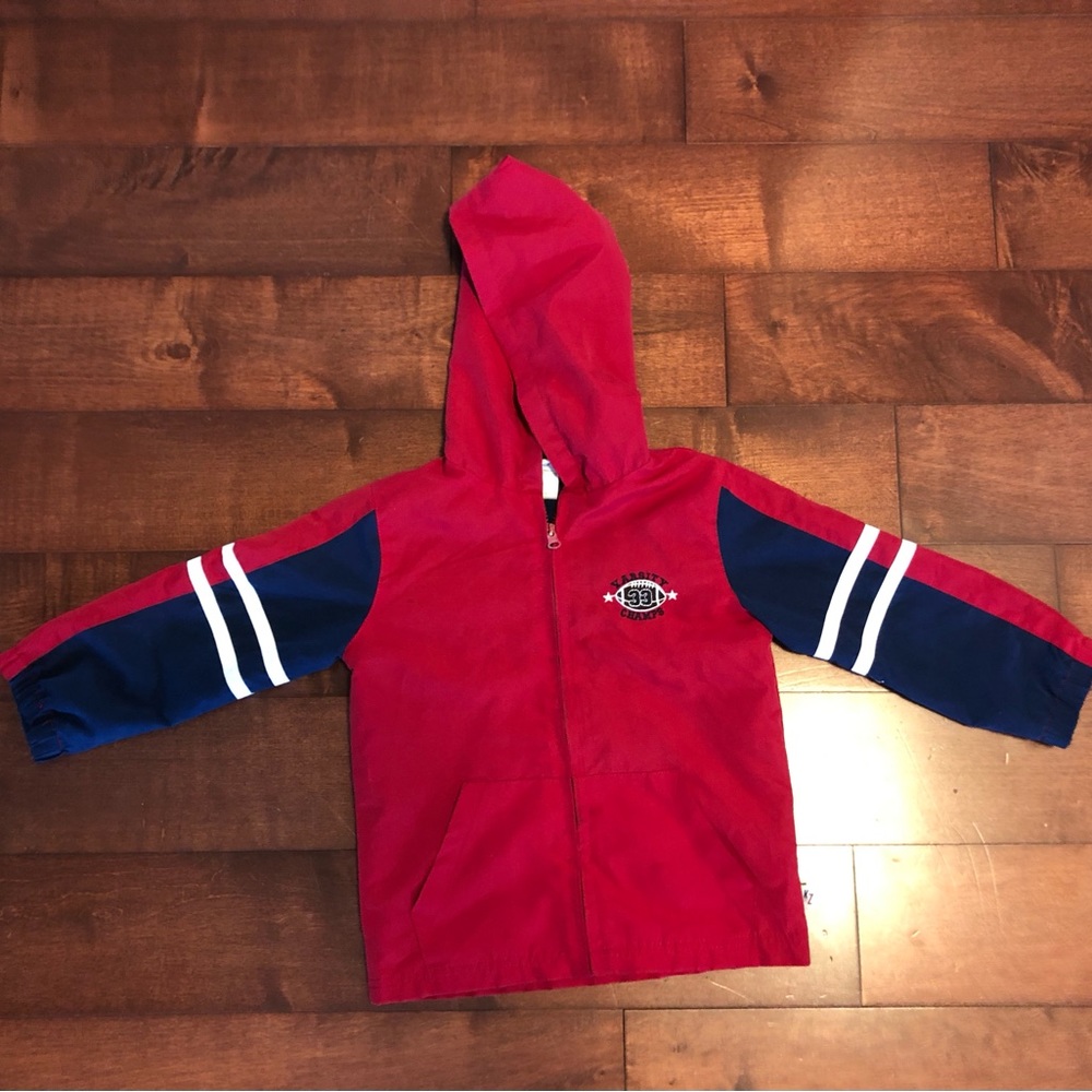 Kids light windbreaker jacket size 4 football